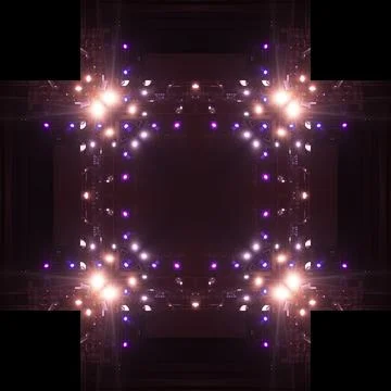 Abstract pattern, multi-colored kaleidoscope from photos lighting and spotlights Stock Photos