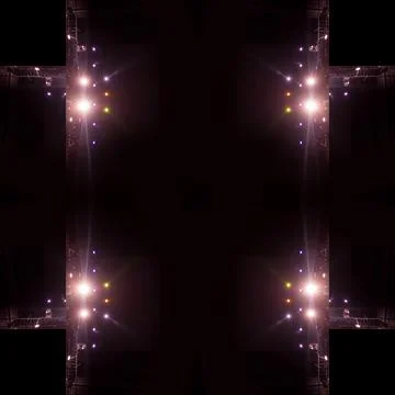 Abstract pattern, multi-colored kaleidoscope from photos lighting and spotlights Stock Photos