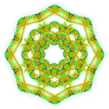 Abstract pattern, multi-colored kaleidoscope, lighting and spotlights Stock Photos