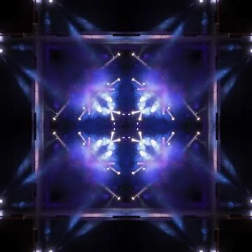 Abstract pattern, multi-colored kaleidoscope from photos lighting and spotlights Stock Photos