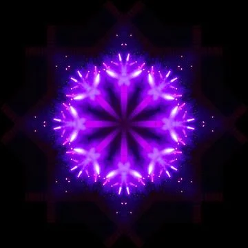 Abstract pattern, multi-colored kaleidoscope, lighting and spotlights Foto stock