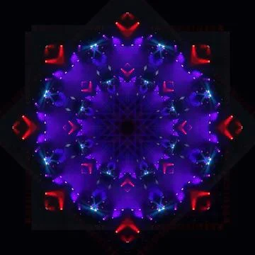 Abstract pattern, multi-colored kaleidoscope from photos lighting and spotlights Stock Photos