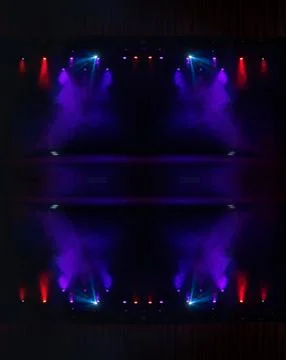 Abstract pattern, multi-colored kaleidoscope, lighting and spotlights Foto stock