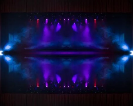 Abstract pattern, multi-colored kaleidoscope, lighting and spotlights Stock Photos
