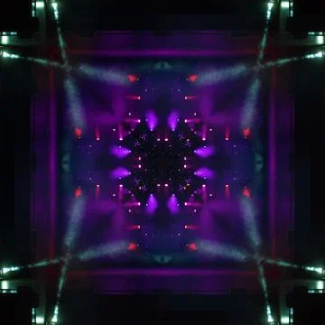 Abstract pattern, multi-colored kaleidoscope from photos lighting and spotlights Stock Photos