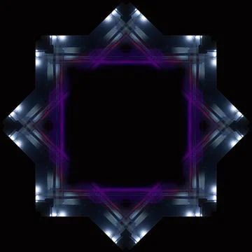 Abstract pattern, multi-colored kaleidoscope, lighting and spotlights Stock Photos