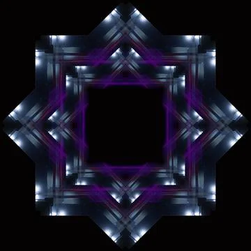 Abstract pattern, multi-colored kaleidoscope from photos lighting and spotlights Stock Photos