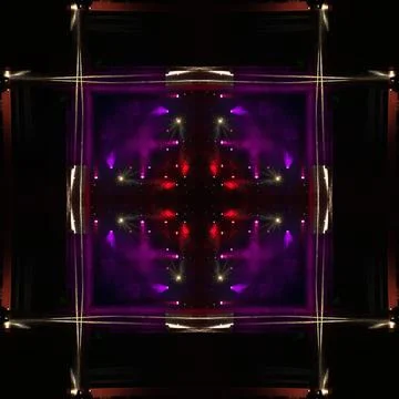Abstract pattern, multi-colored kaleidoscope from photos light and smoke Stock Photos