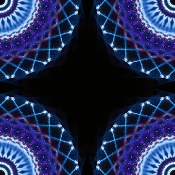 Abstract pattern, multi-colored kaleidoscope from photos light and smoke Stock Photos