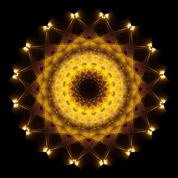 Abstract pattern, multi-colored kaleidoscope from photos light and smoke Stock Photos