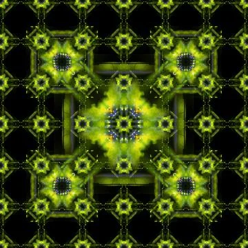 Abstract pattern, multi-colored kaleidoscope from photos lighting and spotlights Stock Photos