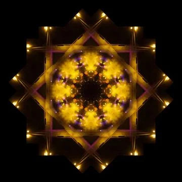 Abstract pattern, multi-colored kaleidoscope from photos lighting and spotlights Stock Photos