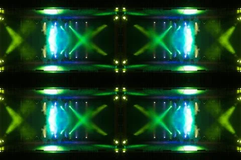 Abstract pattern, multi-colored kaleidoscope from photos light and smoke Foto stock