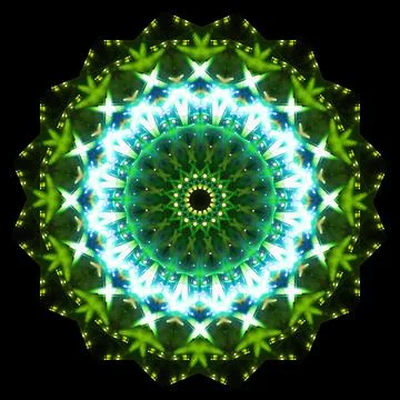 Abstract pattern, multi-colored kaleidoscope from photos lighting and spotlights Stock Photos