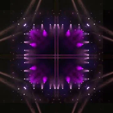 Abstract pattern, multi-colored kaleidoscope from photos lighting and spotlights Stock Photos