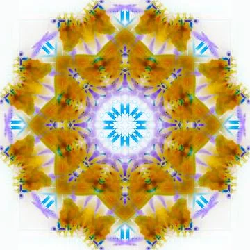 Abstract pattern, multi-colored kaleidoscope, lighting and spotlights Stock Photos