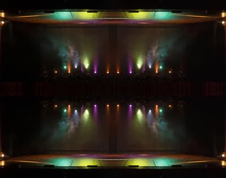 Abstract pattern, multi-colored kaleidoscope from photos light and smoke 스톡 사진