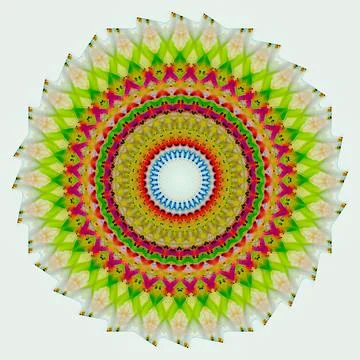 Abstract pattern, multi-colored kaleidoscope, lighting and spotlights Stock Photos