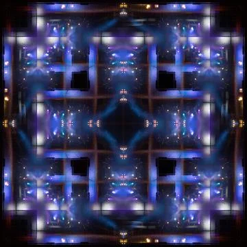Abstract pattern, multi-colored kaleidoscope from photos light and smoke Stock Photos