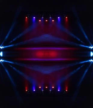 Abstract pattern, multi-colored kaleidoscope, lighting and spotlights Stock Photos