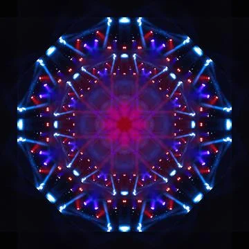 Abstract pattern, multi-colored kaleidoscope from photos lighting and spotlights Stock Photos