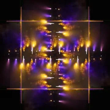 Abstract pattern, multi-colored kaleidoscope from photos light and smoke Stock Photos
