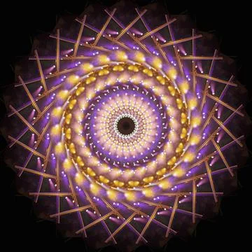Abstract pattern, multi-colored kaleidoscope, lighting and spotlights Stock Photos