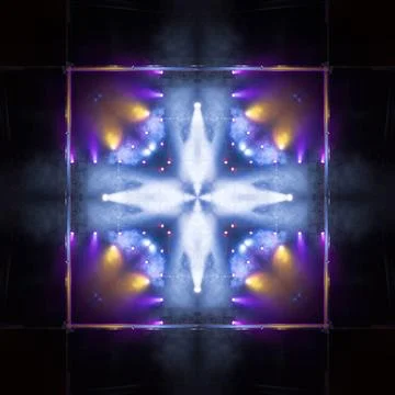 Abstract pattern, multi-colored kaleidoscope from photos light and smoke Stock Photos