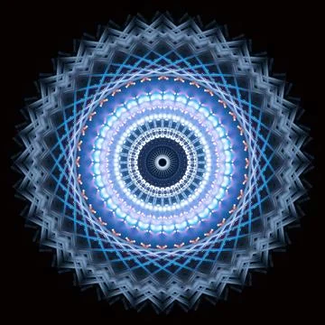 Abstract pattern, multi-colored kaleidoscope, lighting and spotlights Stock Photos