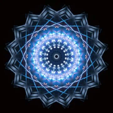 Abstract pattern, multi-colored kaleidoscope from photos lighting and spotlights Stock Photos