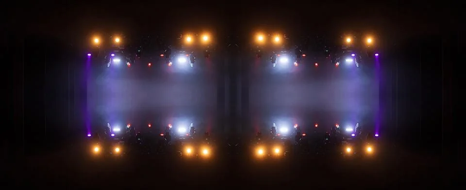 Abstract pattern, multi-colored kaleidoscope from photos light and smoke Stock Photos