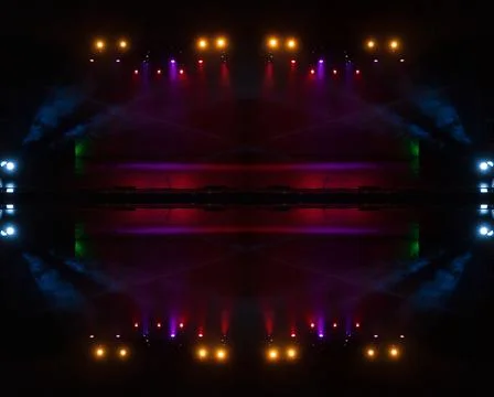Abstract pattern, multi-colored kaleidoscope from photos lighting and spotlights Stock Photos