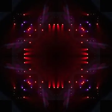 Abstract pattern, multi-colored kaleidoscope from photos lighting and spotlights 스톡 사진