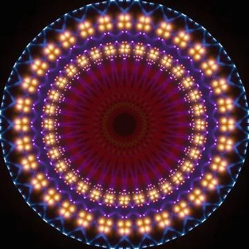 Abstract pattern, multi-colored kaleidoscope from photos lighting and spotlights Stock Photos
