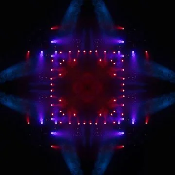 Abstract pattern, multi-colored kaleidoscope from photos light and smoke Stock Photos