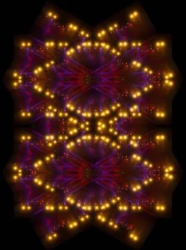 Abstract pattern, multi-colored kaleidoscope from photos lighting and spotlights Stock Photos