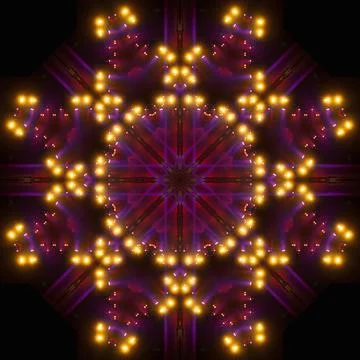 Abstract pattern, multi-colored kaleidoscope from photos lighting and spotlights Stock Photos