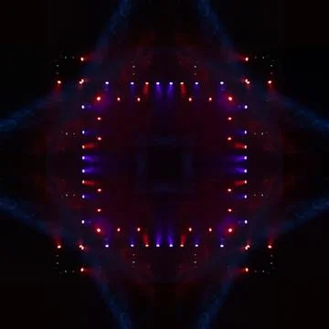 Abstract pattern, multi-colored kaleidoscope from photos light and smoke Foto stock