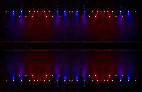 Abstract pattern, multi-colored kaleidoscope, lighting and spotlights Stock Photos