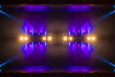 Abstract pattern, multi-colored kaleidoscope from photos lighting and spotlights Stock Photos