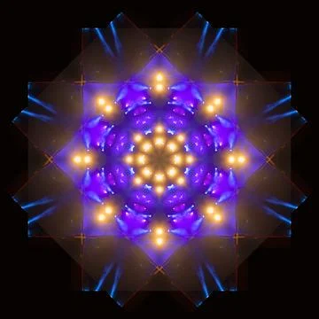 Abstract pattern, multi-colored kaleidoscope from photos lighting and spotlights Stock Photos