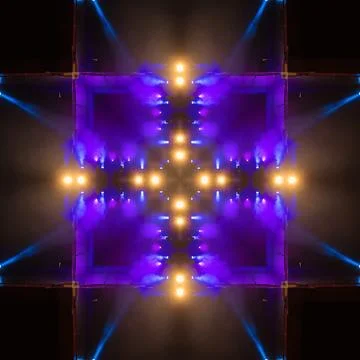 Abstract pattern, multi-colored kaleidoscope from photos light and smoke Stock Photos
