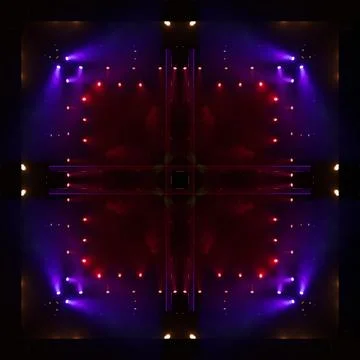 Abstract pattern, multi-colored kaleidoscope from photos lighting and spotlights Stock Photos