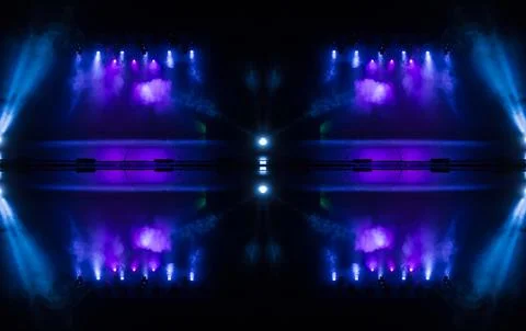 Abstract pattern, multi-colored kaleidoscope from photos light and smoke Foto stock
