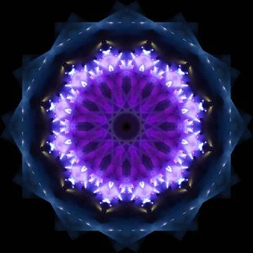 Abstract pattern, multi-colored kaleidoscope, lighting and spotlights Foto stock
