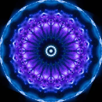 Abstract pattern, multi-colored kaleidoscope from photos light and smoke Foto stock