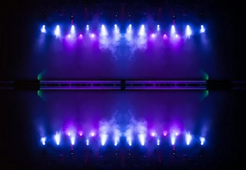 Abstract pattern, multi-colored kaleidoscope from photos lighting and spotlights Stock Photos