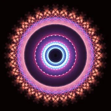 Abstract pattern, multi-colored kaleidoscope from photos lighting and spotlights Stock Photos