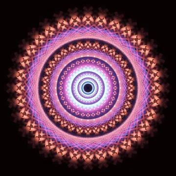 Abstract pattern, multi-colored kaleidoscope from photos lighting and spotlights Stock Photos