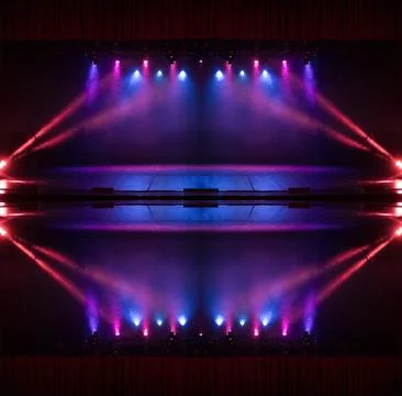 Abstract pattern, multi-colored kaleidoscope, lighting and spotlights Foto stock